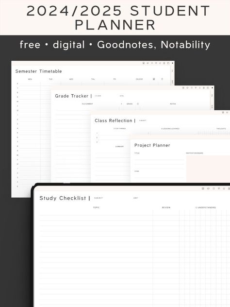 Free Goodnotes Templates for Students 2024/2025, Anja Home postitmenuplanner #plannerlovers #happyplanner📃 Goodnotes Template Free Student, Student Planner Template, Planner Pdf, Weekly Planner Free, Planner Writing, Marketing Planner, Monthly Planner Template, Planner Setup, Monthly Planner Printable