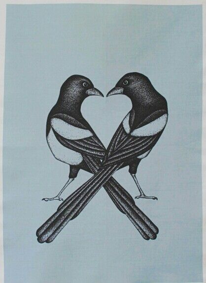 Two For Joy Magpie Tattoo, Magpie Bird Tattoo, 2 Magpies Tattoo, Magpie Silhouette, Two Magpies Tattoo, Magpies Tattoo, 2 Magpies, Magpie Drawing, Tattoo Back Of Arm