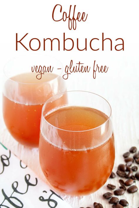 Coffee Kombucha, Kombucha Cocktail, Kombucha Flavors, Kombucha Recipe, Homemade Kombucha, Spiced Drinks, Vegan Lunch Recipes, Healthy Vegan Snacks, Flavored Drinks