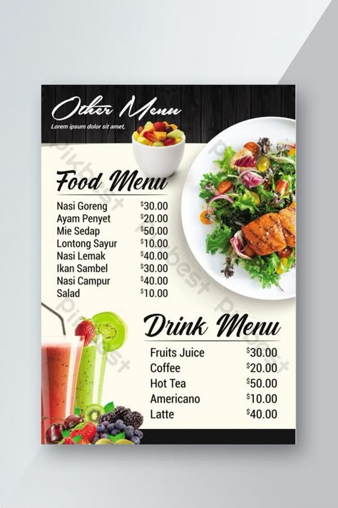 Printable Restaurant Menu template#pikbest#Templates#Flyer#Promotion Healthy Restaurant Menu Design, Restaurant Pamphlet Design, Flyers Food Design, Menu Template Free Printable Restaurant, Resturant Menue Ideas, Menu Restaurant Ideas, Menu Card Design Creative, Menu Food Design, Food Menu Design Ideas