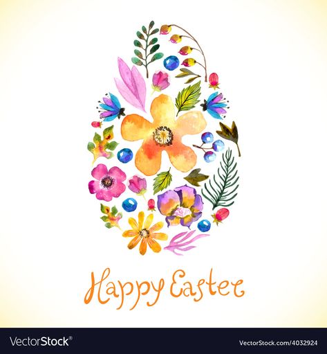 Holiday Watercolor, Easter Paintings, Happy Easter Greetings, Watercolor Vector, Easter Cards Handmade, Easter Greeting, Happy Easter Card, Easter Images, Card Watercolor