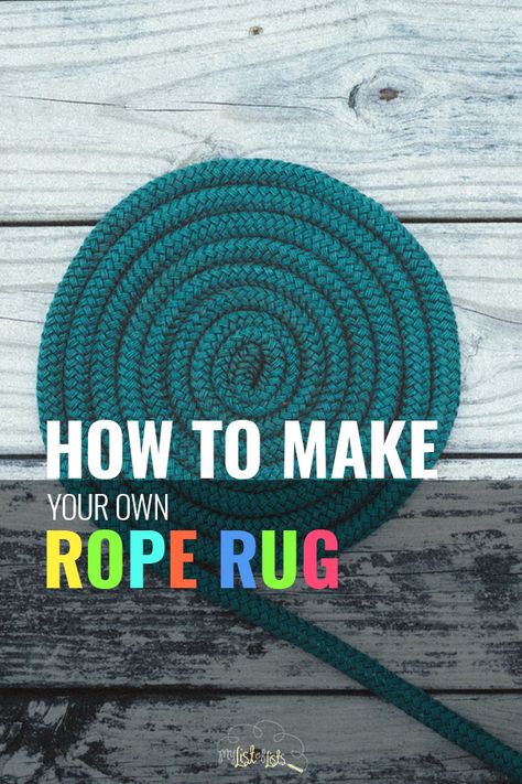 I remember making a rope rug every summer when I was little! We would use fabric scraps from my Mom’s sewing stash to complete our rugs, and we had the most fun finding a place for them around the house! This year, teach your kiddos to do the same. These DIY rope projects are way too easy to miss! #rope #howtomake #diy #projects Use Fabric Scraps, Coiled Fabric Bowl, Rope Rug, Braided Rug Diy, Basket Weaving Diy, Fabric Bowl, Rope Projects, Coiled Rope, Rope Baskets