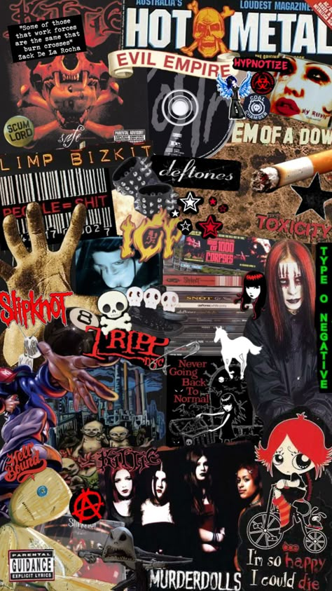 #numetal Numetal Aesthetic Wallpaper, Numetal Aesthetic, Nu Metal Wallpaper, Metalcore Aesthetic, Punk Rock Wallpaper, Punk Wallpaper, Horror Punk, Heavy Metal Art