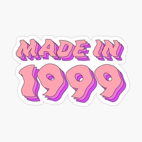 Made In 1997 Sticker, 1997 Aesthetic, 1997 Sticker, Tshirt Prints, Birthday Invitation Card Template, Rose Aesthetic, Sticker Design Inspiration, Water Coloring, Cool Illusions