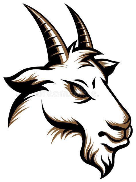 Illustration about Stylizing Goats head isolated on white. illustration for your design. Illustration of goat, cartoon, year - 43541600 Capricorn Logo, Wildlife Drawings, Chivas Wallpaper, Cricut Animals, Owl Tattoo Drawings, Ram Tattoo, Gorilla Gorilla, Goat Logo, Capricorn Goat