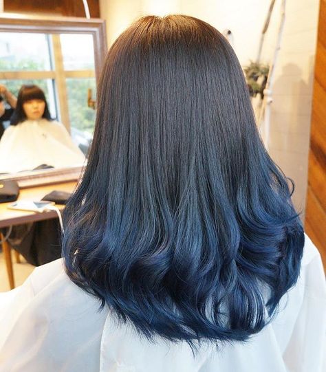 Ocean Blue Hair Color - www.number76.com Ocean Blue Hair Color, Ocean Blue Hair, Blue Hair Color, Blue Ombre Hair, Winter Hair Color, Hair Color Blue, Ombre Hair Color, Hair Dye Colors, Hair Color Balayage