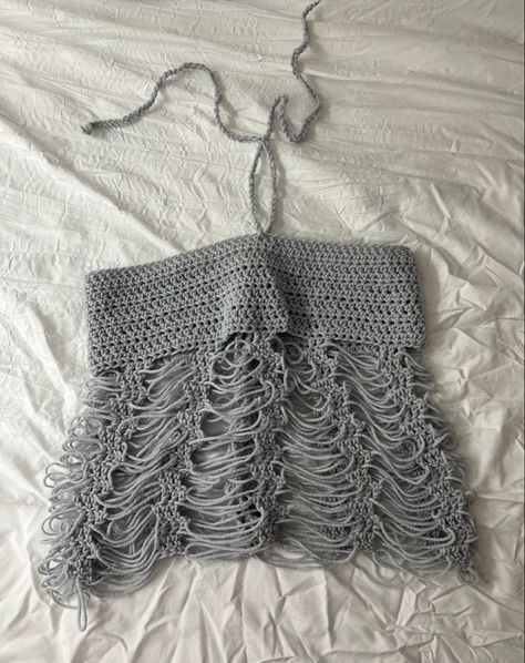 Distressed Crochet Top, Distressed Crochet, Crochet Halter Top, Crochet Halter, Crochet Halter Tops, Halter Top, Crochet