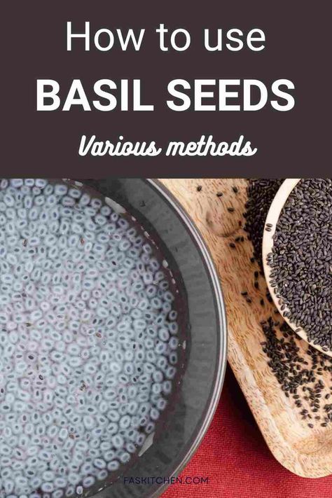 A Pinterest pin featuring a variety of basil seeds and informative text. The image provides insights into the nutrition, benefits, and usage of basil seeds in simple language. Perfect for those seeking to enhance their wellness journey and explore new ways to incorporate healthy ingredients. #BasilSeeds #HealthyLiving #NutritionTips Basil Seeds Recipe, Basil Seeds Benefits, Storing Basil, Basil Lemonade, Seeds Benefits, Basil Seeds, Edible Seeds, Basil Plant, Thai Basil