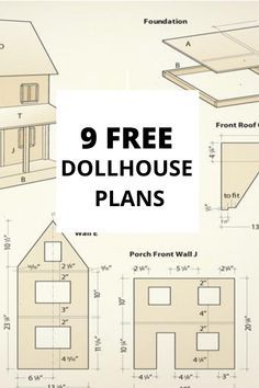 Build the dollhouse of your dreams by following any of these 9 free & easy dollhouse plans! Dollhouse Furniture Plans, Dollhouse Woodworking Plans, Build A Dollhouse, Diy Dolls House, Dollhouse Plans, Wooden Dollhouse Kits, Cardboard Dollhouse, Diy Barbie House, Dollhouse Tutorials