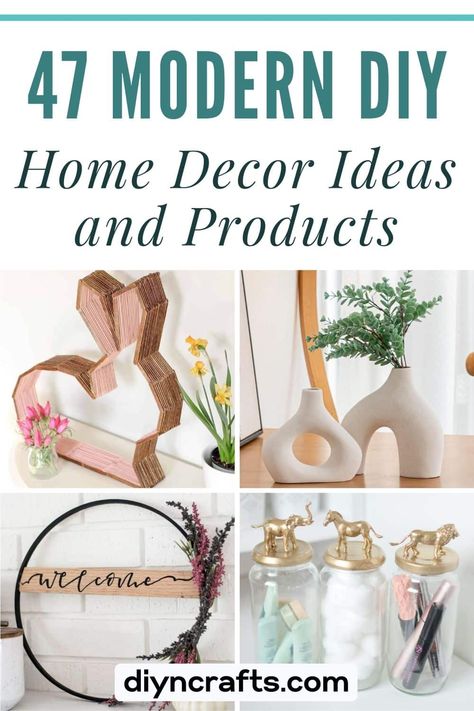 47 Modern DIY Home Decor Ideas and Products Classy Diy Home Decor, High End Diy Home Decor, Modern Diy Home Decor, Diy Modern Home Decor, Diy Incense Holder, Classy Home Decor, Valentine Day Video, Wood Box Centerpiece, Diy Mid Century