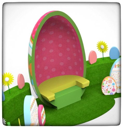 Easter is just around the corner! Are you finished planning your commercial décor? Easter Cardboard Decoration, Easter Booth Display, Easter Photo Backdrop Ideas, Ester Decoration, Easter Photo Backdrop, Modern Easter Decor, Giant Easter Eggs, Drink Display, Easter Photography