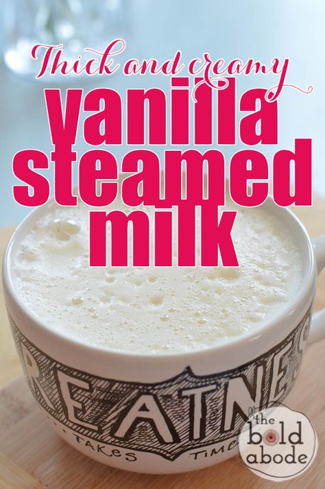 Diy Steamed Milk, Vanilla Steamer, Morocco Recipes, Steamed Milk, Warm Drinks, Sweet Heat, Winter Drinks, Espresso Martini, Smoothie Drinks