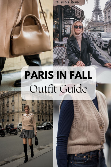 Chic French girl aesthetic outfit perfect for Paris in the fall, featuring layered autumn outfits with classic Parisian elegance. Discover Paris autumn fashion with stylish preppy fall outfits ideal for exploring Paris, France. From tailored coats to cozy sweaters, these fall travel wardrobe ideas capture the essence of European fall fashion, making it easy to plan your perfect fall travel outfits. Fall Outfits In Charleston, Outfits For Fall In Europe, Paris Outfits Fall 2024, Fall Outfits In Paris, Outfits For Traveling In Europe Fall, Champagne France Outfit, French Fall Fashion 2024, Fall French Outfits, France Fall Outfits