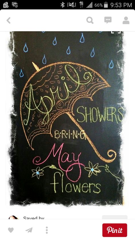 April Chalkboard Art, Spring Chalkboard Art, Spring Chalkboard, Chalkboard Art Quotes, Chalkboard Wall Art, Chalkboard Doodles, Chalkboard Writing, Blackboard Art, April Art