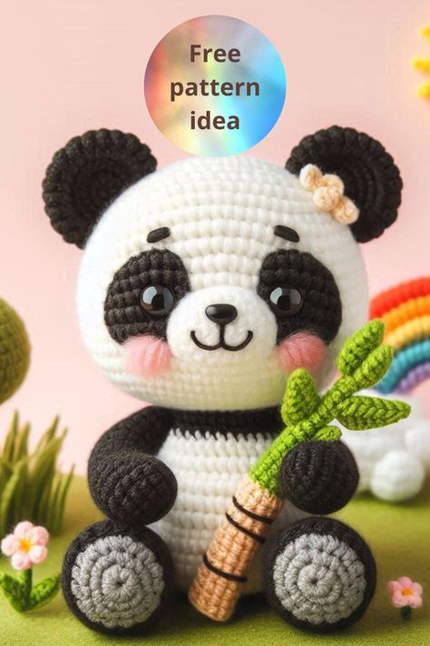 Create a lovable crochet panda with this detailed amigurumi pattern! Ideal for gifts or decor, this charming panda is perfect for crochet enthusiasts. Panda Crochet Pattern, Disney Crochet Patterns, Crochet Panda, Crochet Amigurumi Free Patterns, Beginner Crochet Projects, Pattern Free, Amigurumi Free Pattern, Crochet For Beginners, Baby Blanket Crochet