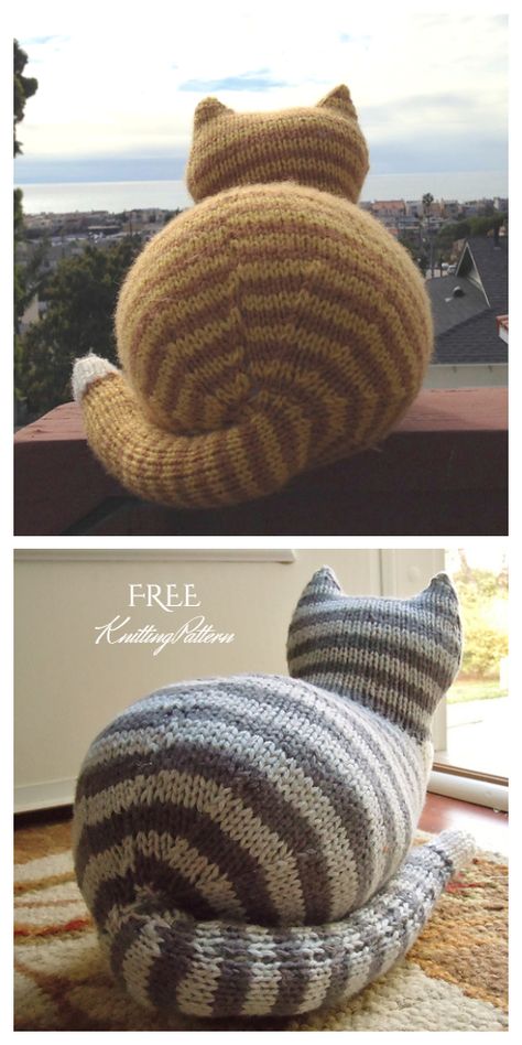 Knit Cat Stuffed Animal, Cat Knit Pattern Free, Cats Knitting Pattern, Cat Knitting Patterns Free, Knitting Patterns For Cats, Easy Knit Toy Patterns Free, Cute Knitting Ideas Easy Patterns, Knitting Machine Animal Patterns, Free Knit Amigurumi Patterns