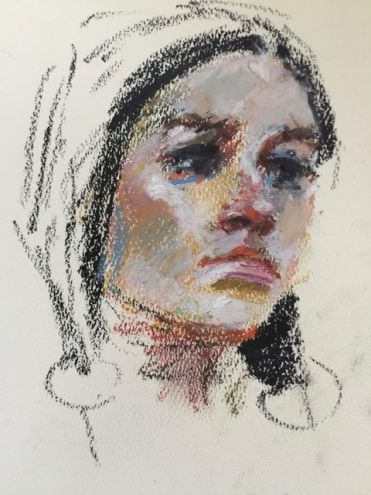 Sketch of a Native American Girl - original oil pastel portrait drawing -- Connie Chadwell Oil Pastel Portrait, Native American Girl, Soft Pastels Drawing, Pastel Artwork, Portrait Sketch, Oil Pastel Paintings, Pastel Portraits, Oil Pastel Art, Oil Pastel Drawings