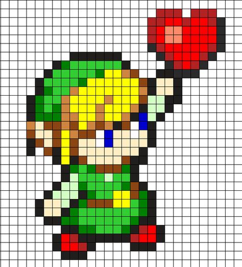 Pixel Zelda Art, Zelda Perler Bead Patterns, Link Pixel Art, Zelda Pixel Art, Zelda Perler, Zelda Pattern, Heart Container, Nerd Crafts, Melty Bead Patterns