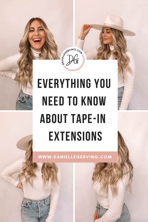 Tape-In hair extensions Q&A and everything you need to know | #hairextensions #blondebalayage #balayage #tapeinextensions Hairstyles To Do With Tape In Extensions, Wedding Hair With Tape In Extensions, Where To Place Tape In Hair Extensions, How To Style Hair With Tape Extensions, Tape In Hair Extensions Before And After Short Medium Lengths, Fine Hair With Extensions, How To Take Care Of Tape In Extensions, Bellami Tape In Hair Extensions, Install Tape In Hair Extensions