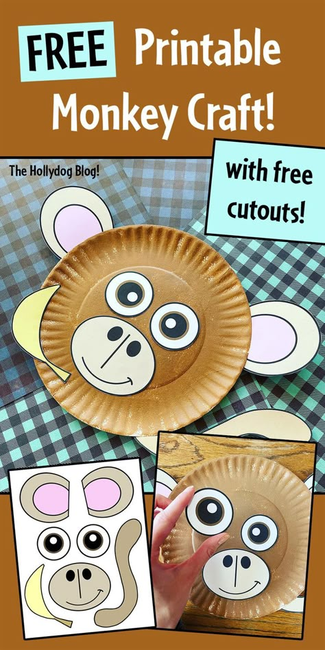 This is one of my favorite preschool crafts! Print your monkey cutouts for FREE and get crafting with a paper plate, brown paint, scissors, and glue! Monkey Craft for Kids | Paper Plate Crafts | Monkey Theme | Monkey Activities for Preschool | Monkey Preschool Craft | Zoo Theme Monkey Craft Preschool, Zoo Crafts Preschool, Zoo Animals Preschool, Monkey Craft, Animal Crafts Preschool, Craft For Preschool, Zoo Crafts, Zoo Animal Crafts, Paper Plate Animals