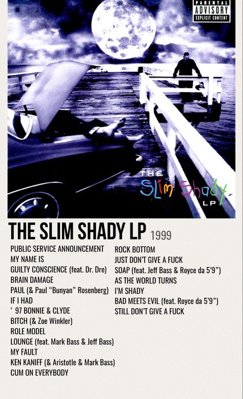 Eminem Album Cover Poster, Slim Shady Album Cover, Album Covers Eminem, Eminem Vibe, Eminem Album Cover, Eminem Slim Shady Lp, Slim Shady Lp, Eminem Merch, Rap Posters