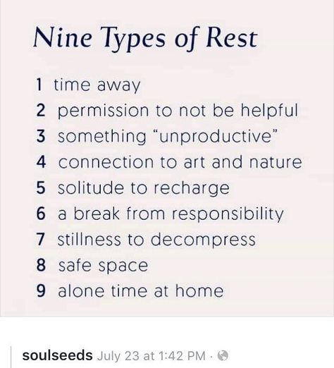 Types Of Rest, Healthy Mind, Emotional Health, Me Time, The Words, Self Improvement, Self Help, Wise Words, The Well