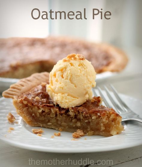 Oatmeal Pie Recipe, Oatmeal Pie, Pecan Pie Recipe, Pastry Tart, Amish Recipes, Perfect Pies, Delicious Pies, Pie Cake, Oatmeal Recipes