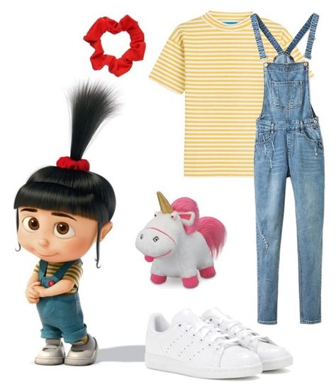 Minion Outfit Women, Agnes Despicable Me Costume, Disney Characters Outfit Ideas, Minion Inspired Outfit, Disney Characters Halloween Costumes, Agnes Costume, Cartoon Characters Costumes Ideas, Character Day Spirit Week, Disney Costumes For Women