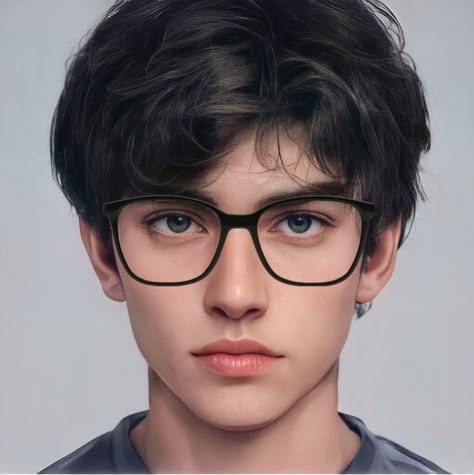 Artbreeder Male Glasses, Artbreeder Boy Black Hair, Art Breeder Boy, Artbreeder Boy, Character Inspiration Male, Hot Stories, Digital Portrait Art, Body Picture, Human Face