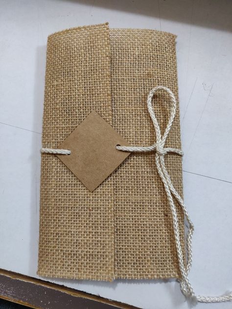 Jute Products, Jute Fabric, Burlap Wedding, Art Diary, Fabric Projects, Invitation Card, Paper Design, Invitation Cards, Burlap Bag