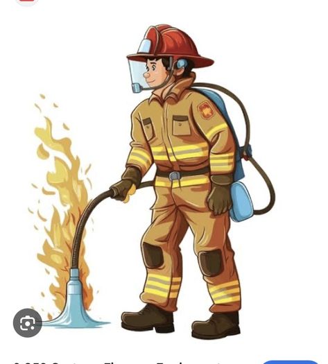 Firemen Drawing, Fire Alarm Drawing, Fireman Concept Art, Firefighter Cartoon Drawing, Fire Fighter Illustration, Standing Drawing, Quick Saves