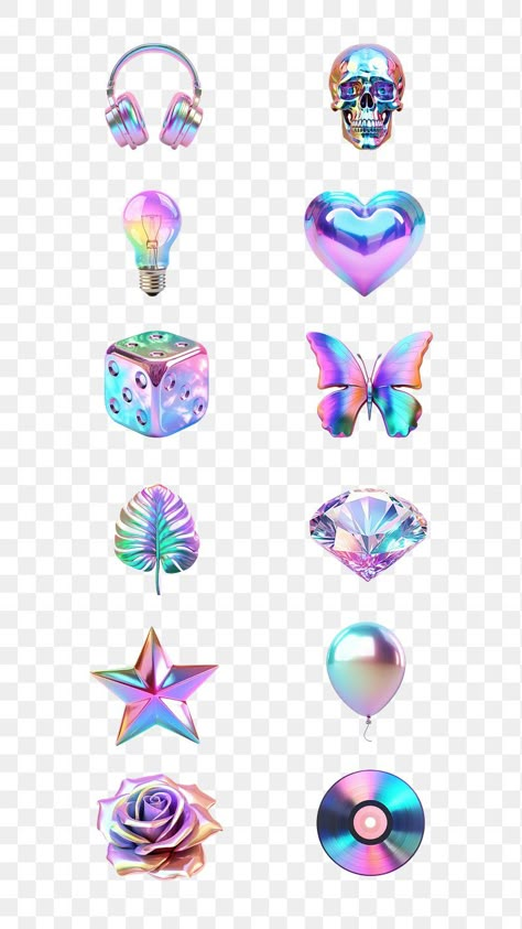 3d iridescent icon element set | Free Photo - rawpixel Headphone Png, 3d Iridescent, Png Light, Ohm Symbol, Bar Modern, Beauty Closet, Icon Ideas, 3d Icons, Vinyl Cut