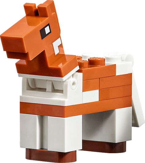 Minecraft Entities, Minecraft Mobs, Lego Minecraft, Chestnut Horse, Minecraft, Lego, Vanilla