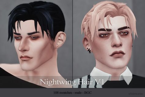 s4simomo: //Nightwing Hair V1 EA mesh edit ... : MMFINDS Male Sims, Sims 4 Hair Male, Sims 4 Tattoos, Pelo Sims, Sims 4 Game Mods, Sims 4 Expansions, Sims 4 Characters, Sims 4 Mm, Sims Four