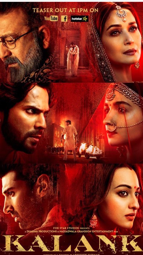 Kalank Movie, Tam Film, Full Mon, Dharma Productions, Mountain Love, Film Netflix, Film Logo, Sonakshi Sinha, Madhuri Dixit