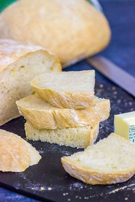 French Peasant Bread | Classic rustic white bread recipe Quick French Bread Recipe, Easy Ciabatta Bread, Flat Bread Recipe, Easy French Bread, Easy French Bread Recipe, Ciabatta Bread Recipe, Easy Homemade Bread, Cream Cheese Recipes Dip, Peasant Bread