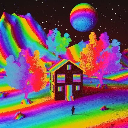 Void Design — ‘another angle into everland’ Void Design, Garden Cosmos, Arte Hippy, Planet Landscape, Trippy Rainbow, Trippy Aesthetic, Future Aesthetic, Digital Future, Trippy Gif