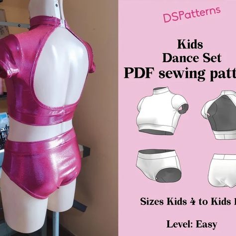 DsSewingPatterns - Etsy Italy Pool Dance, Bodysuit Pattern, Dancesport Dresses, Costume Sewing, Hat Patterns To Sew, Costume Sewing Patterns, Pants Sewing Pattern, Dance Shorts, Dance Tops