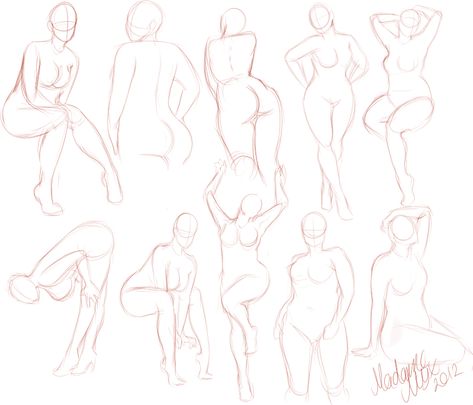 Curvy Woman Drawing, Curvy Women Drawing, Plus Size Art, Body Reference Drawing, Figure Sketching, Figure Drawing Reference, Body Drawing, Art Poses, Sketchbook Art Inspiration