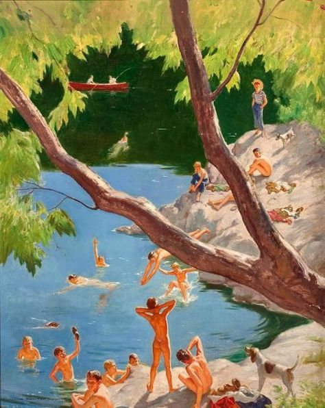 *The Swimming Hole...John Newton Howitt (1885 – 1958)