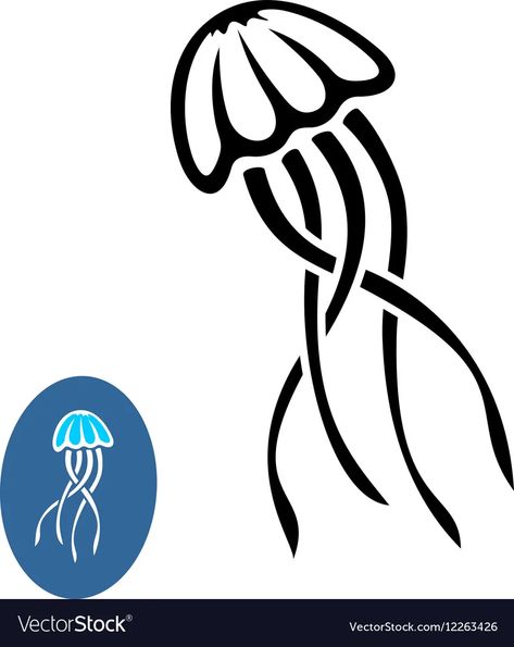 Jellyfish Outline Drawing, Jellyfish Drawing Simple, Jellyfish Silhouette, Jelly Fish Design, Jellyfish Outline, Jellyfish Vector, Elegant Illustration, Surf Painting, Dm Screen