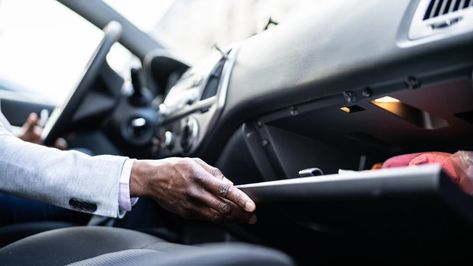 What You Should Keep in Your Glove Compartment, According to a Mechanic | Lifehacker Small First Aid Kit, Basic First Aid Kit, Mini First Aid Kit, Glove Compartment, Tire Pressure Gauge, Pressure Canning, Mini One, Aid Kit, Pressure Gauge