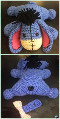 Musings of an Average Mom: Free Winnie the Pooh Crochet Patterns Amigurumi Eeyore, Confection Au Crochet, Crochet Disney, Pola Amigurumi, Crochet Amigurumi Free, The Donkey, Crochet Animal Patterns, Crochet Diy, Knit Or Crochet