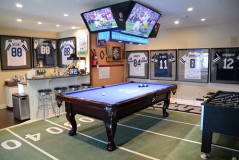 Man Cave Ideas Sports, Man Cave Designs, Man Cave Ideas, Sports Man Cave, Pool Table Room, Man Cave Design, Ultimate Man Cave, Man Cave Room, Cow Boys