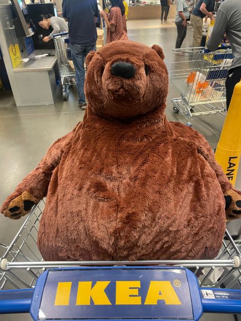 Ikea bear oversized plush animal funny cute aesthetic djungelskog Ikea Bear, Ikea Toys, Traffic Cone, Ikea Decor, Love Bear, Cute Stuffed Animals, Bear Stuffed Animal, Build A Bear, Cute Plush