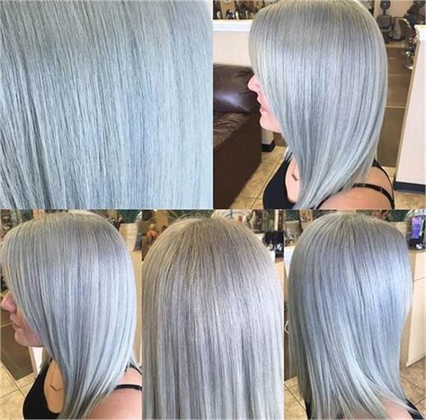 Silver and Smoke with Wella Formula - Hair Color - Modern Salon Pelo Color Ceniza, Silver Toner, Wella Toner, Hair Salon Names, Wella Hair Color, Hair Toner, Hair Color Formulas, Silver Hair Color, Wella Hair