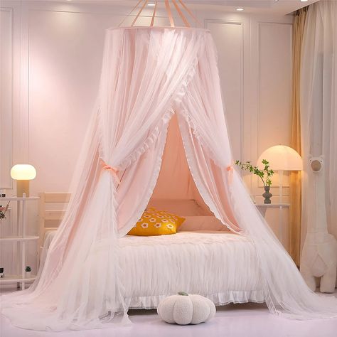 Tent Reading Nook, Canopy Bed Curtain, Princess Canopy Bed, Princess Canopy, Canopy Bed Curtains, Dreamy Bed, Cute Bedroom, Canopy Curtains, Toddler Crib