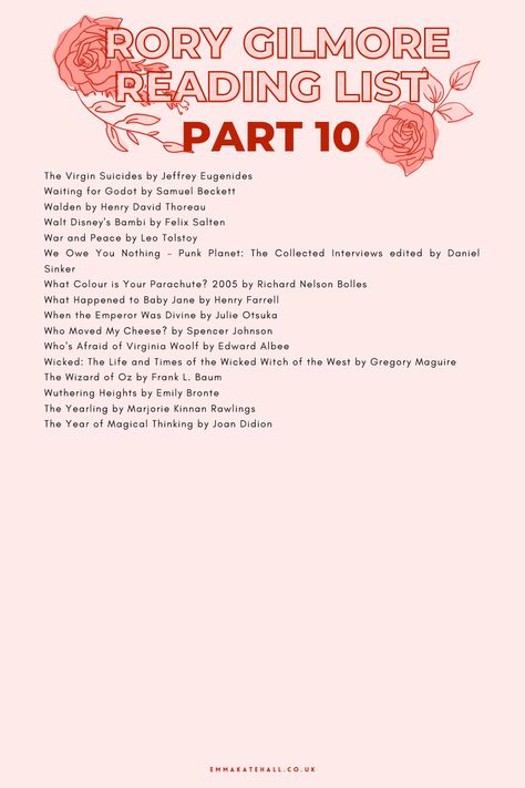 Rory Gilmore Reading List, Rory Gilmore Reading Challenge, Rory Gilmore Books, Rory Gilmore Reading, Gnostic Gospels, The Nanny Diaries, Edward Albee, Beloved Toni Morrison, Driving Miss Daisy