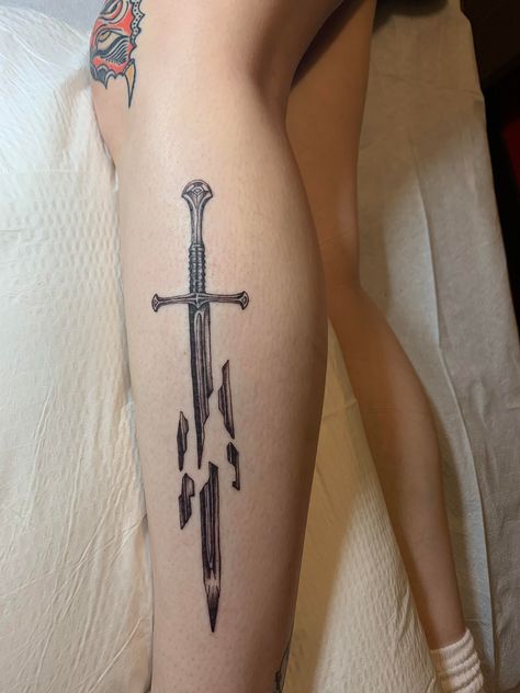 Anduril Tattoo, Narsil Tattoo, Delta Tattoo, Metallica Tattoo, Body Armor Tattoo, Running Tattoo, Armor Tattoo, Rune Tattoo, Fire Tattoo