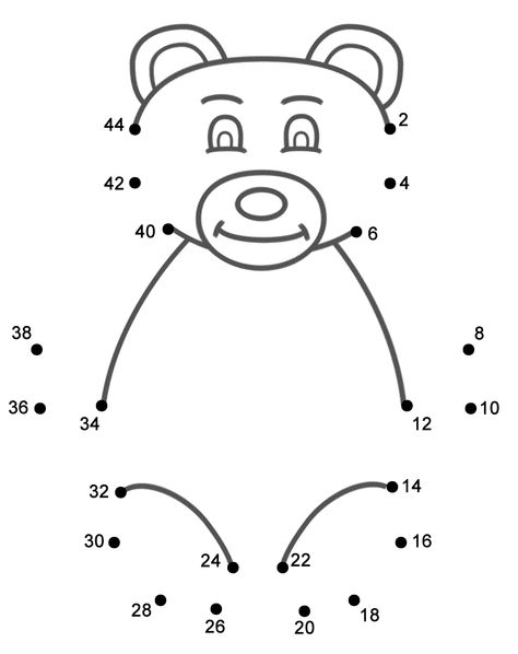 Valentine Connect the Dots! Corduroy Activities, Dot To Dot Puzzles, Counting Bears, Valentine Bear, Teddy Bear Crafts, Counting By 2's, Teddy Bear Day, March Break, Dot Letters